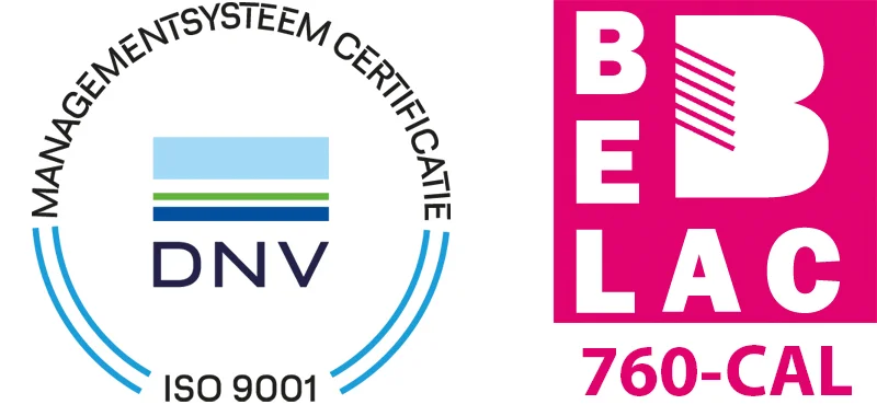 DNV logo en BELAC logo