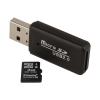 LIGNE BLEUE Carte MicroSDHC avec adaptateur USB 2.0